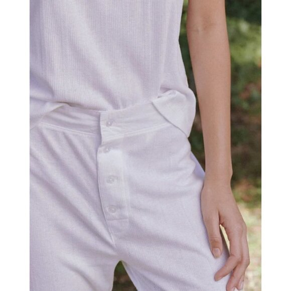 💕THE GREAT💕 The Pointelle Long John ~ True White Size 1 Small NWT - Picture 4 of 13